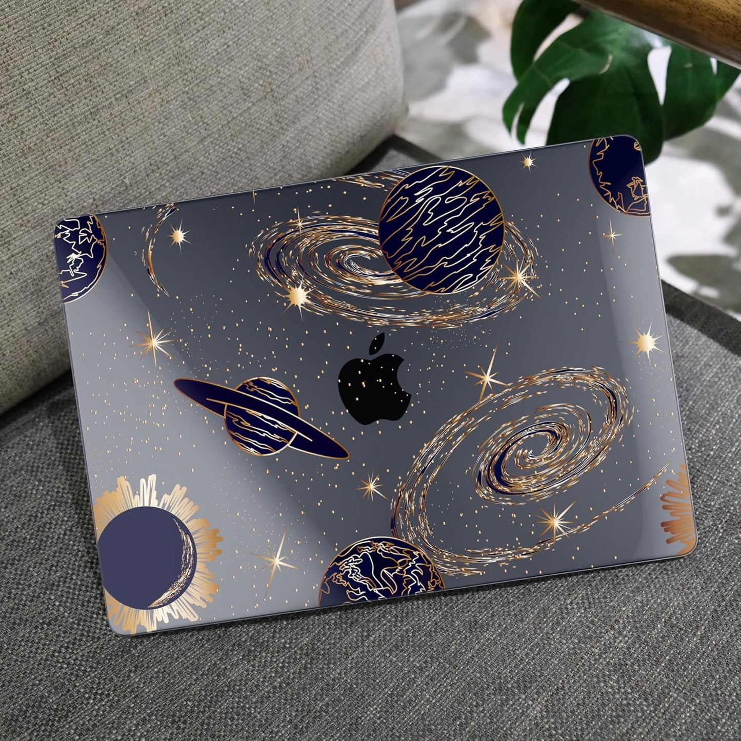 MEEgoodo Case for M4/M3/M2 MacBook Air 13.6 inch Case 2025 2024 2022, Fit Model A3240/A3113/A2681, Laptop Hard Shell with Keyboard Cover Compatible with MacBook Air 13 inch, Planets & Galaxies