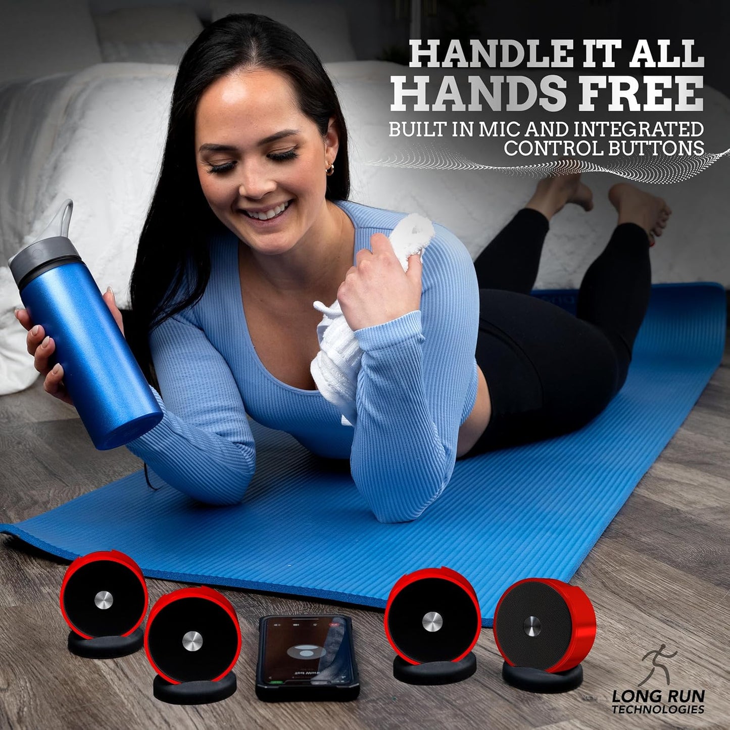 Bluetooth Speaker Pair - TF SD Card 3.5 mm Audio Cable - Dual Pairing Bluetooth Speakers - Bluetooth Multiple Wireless Speakers - Mothers Day Gift For Mothers - Bluetooth Speaker Multiple Pairing Red