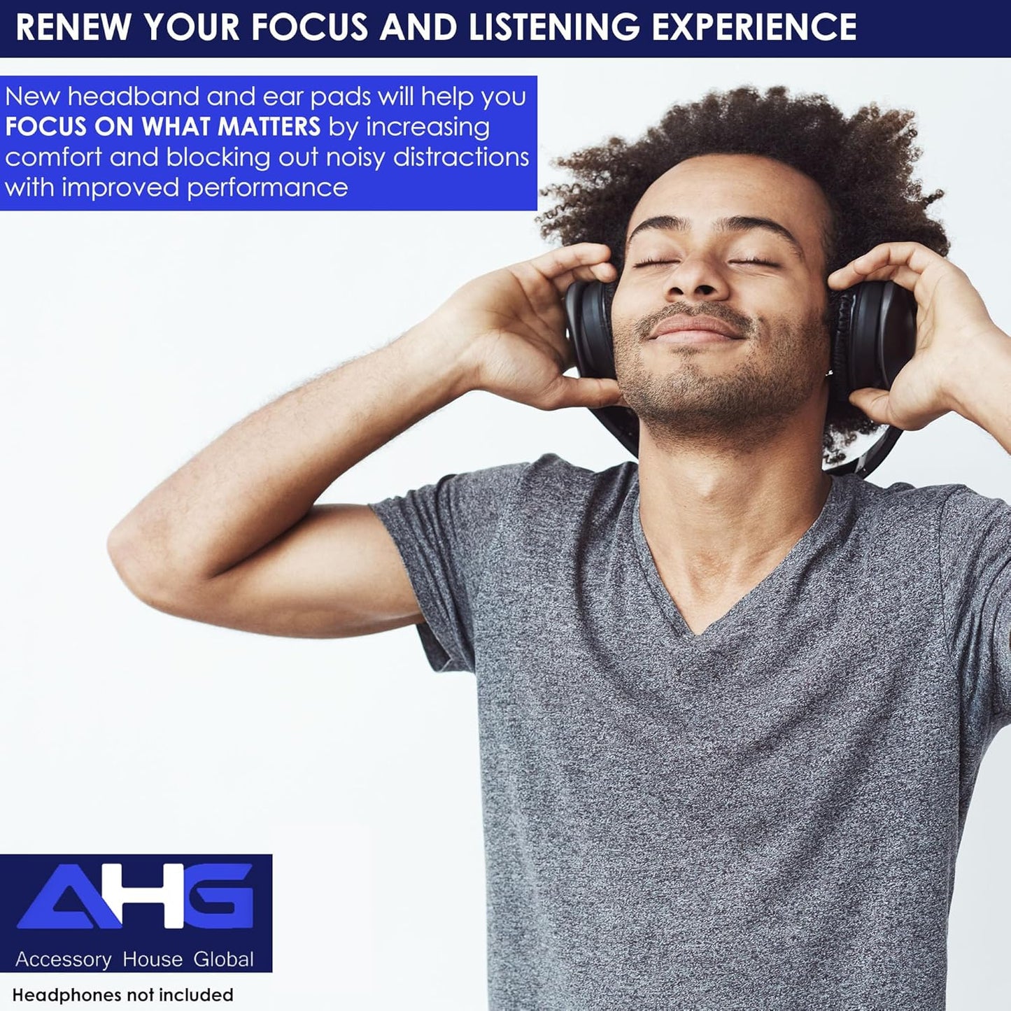 AHG Upgrade Premium Replacement Cloud Stinger Ear Pads Cushions and Headband Cover. Compatible with Kingston HyperX Cloud Stinger Headset. Premium Protein Leather | Extra Thick AHG FlexiSoft Foam