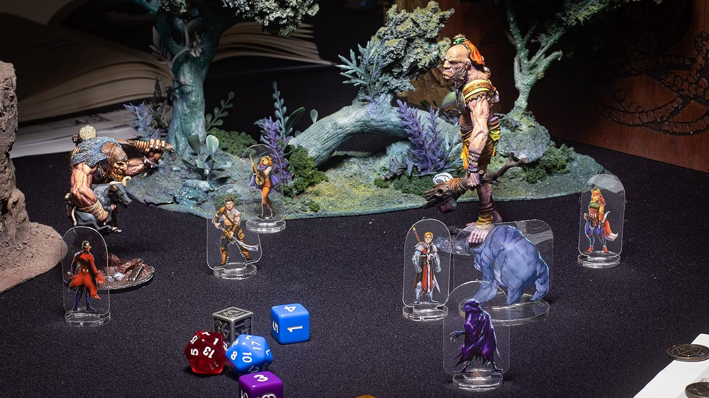 Arcknight Flat Plastic Miniatures: Demon Blood; 62 Unique Infernal-Themed Minis for DND 5e and Pathfinder; Affordable, Skinny Figurines for Dungeons and Dragons and Other Tabletop RPG Games