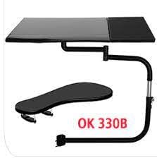 Ergonomic Laptop Keyboard Mouse Chair Stand Mount Holder Installed to Chair