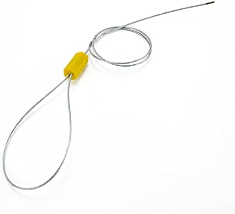 20" Cable Seals Tamper Proof Security Tags Steel Wire Seal Numbered Garden Marking Label Lock Strip Self-Locking Seal Length 50 CM (Pack of 100pcs)