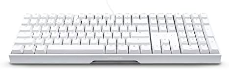 Cherry MX 3.0 S Wired Mechanical Gaming Keyboard. Aluminum Housing Built for Gamers w/MX Red Silent Switches. RGB Backlit Display Over 16m Colors. from The Makers of MX. Full Size. Pure White.