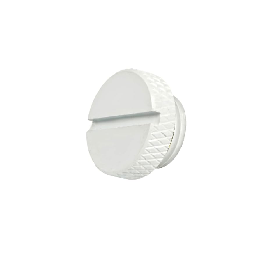 dracaena.io 6 pack G1/4" thread, Thin water Stop Plug Fitting with Coin Slot for Computer water cooling System, durable brass/copper material, White