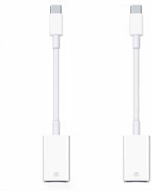 2Pack USB-C to USB 3.0 Adapter, USB C Male to USB Female OTG Adapter,Thunderbolt3 to USBA Adapter Compatible with MacBook Pro/Air, iPad Pro, iPhone 16 Pro Max/15, Galaxy S25/S24/S23/S22