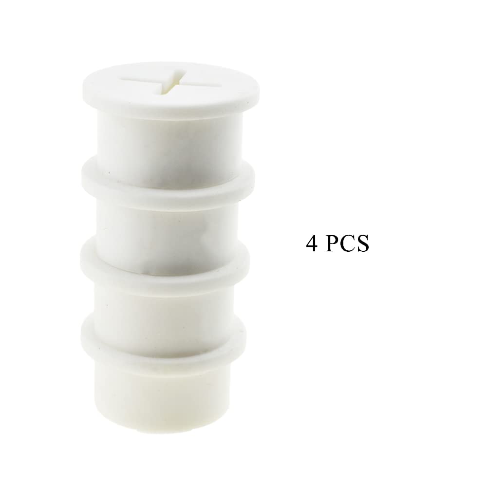 HAHIYO 4Pcs 0.8Inch/20mm White Flexible Rubber Desk Grommet Wire Grommet Cable Management Cord Hole Cover Desk Wire Hole Insert Wire Organizer for Computer Office Home School Equipment Systems