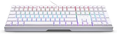Cherry MX 3.0 S Wired Mechanical Gaming Keyboard. Aluminum Housing Built for Gamers w/MX Red Switches. RGB Backlit Color Display Over 16m Colors. from The Makers of MX. Full Size. Pure White.