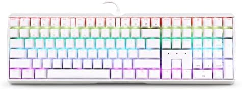 Cherry MX 3.0 S Wired Mechanical Gaming Keyboard. Aluminum Housing Built for Gamers w/MX Black Switches. RGB Backlit Color Display Over 16m Colors. from The Makers of MX. Full Size. Pure White.