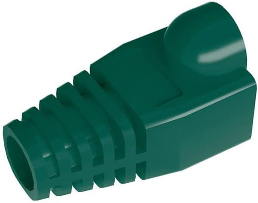 50 Pcs Cat5 Cat5E Cat6 Strain Relief Boot, RJ45 Plug Connector Cover Modular Network Plug Connector Cap Cable Connector Boots, Green