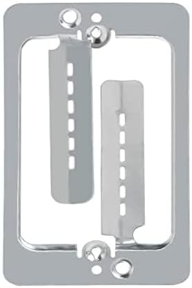 LV1 Low Voltage Mounting Bracket 1 Gang (10 Pack) – Single Gang Drywall Brackets for Fixing Loose Outlets or Adding New Outlet Wall Plates, Telephone Wires, Network Cables, HDMI, Silver