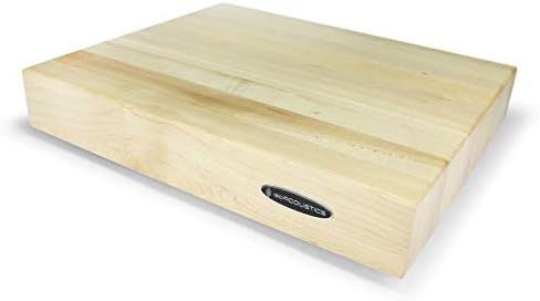 IsoAcoustics Delos Turntable Isolation Butcher Block Series: 1815M2 (18" W x 15" D x 3" H) Maple
