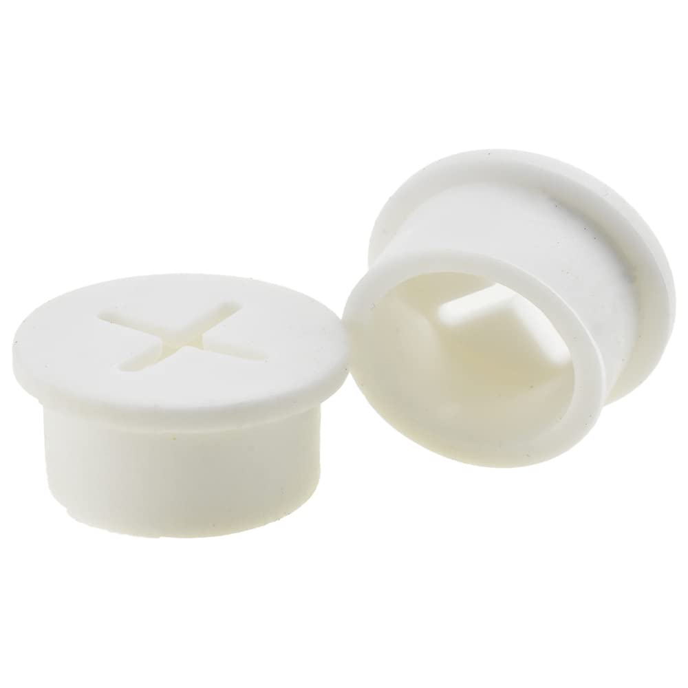 HAHIYO 4Pcs 0.8Inch/20mm White Flexible Rubber Desk Grommet Wire Grommet Cable Management Cord Hole Cover Desk Wire Hole Insert Wire Organizer for Computer Office Home School Equipment Systems