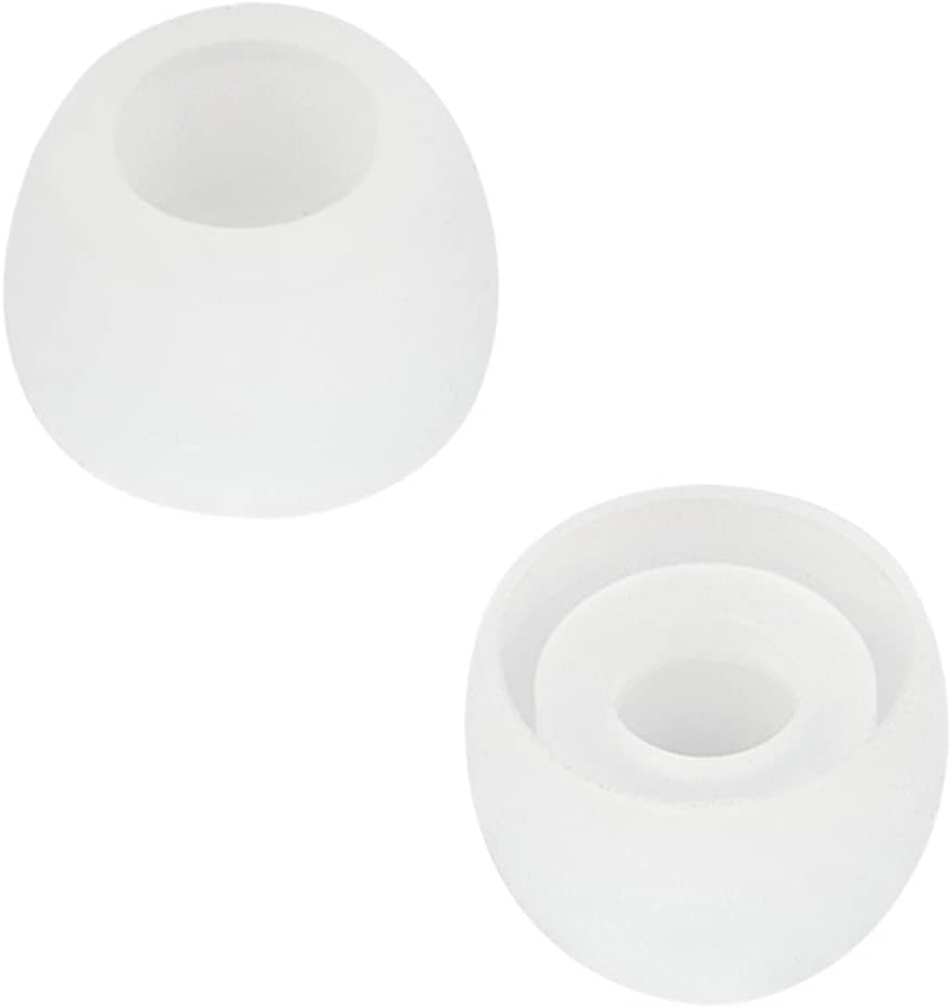 Earbud Tips - Replacement Earbud Covers & Headphone Earpads - Compatible With Powerbeats 2/3, LG & Samsung Earbuds - White, 9 Pairs