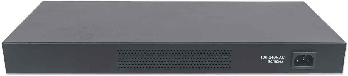 Intellinet 24 Port Gigabit Ethernet Switch with 2 SFP Ports – Unmanaged - Rackmount / Desktop, Fanless & Quiet, Sturdy Metal, 52 Gbps Switch Fabric – 3 Yr Mfg Warranty - 561044