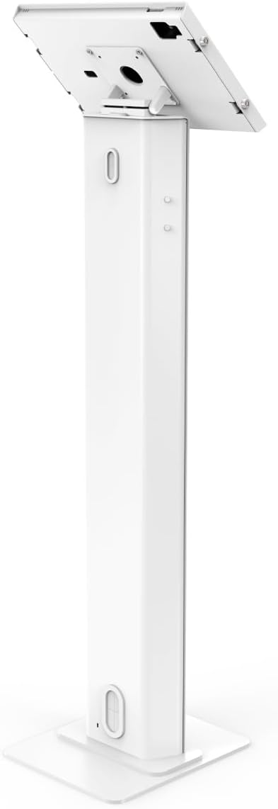 Compulocks iPad Pro M4 13" (2024) Apex Enclosure Brandable Floor Stand – Secure Tablet Display Stand, Kiosk Mount, Stand for Touchscreen Tablets, Digital Signage, POS Display - White