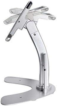 Dual Kiosk Stand- CTA Aluminum Stand with Locking Case and Cable. 360-Degree Rotating Base. Enclosure Designed for iPad mini Generations 1-5 with Access to all Ports and Buttons, Silver (PAD-ASKM)