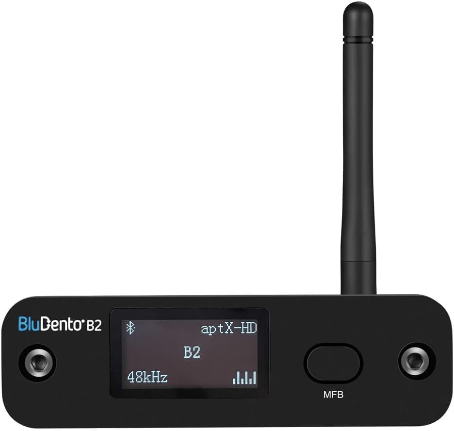 B2 aptX HD, LDAC Hi-Fi Bluetooth 5.1 Audio Receiver,Bluetooth Adapter with ESS DAC, Analog Stereo RCA Output, Enhanced Working Range,OLED Display, Digital Coaxial & Optical Outputs