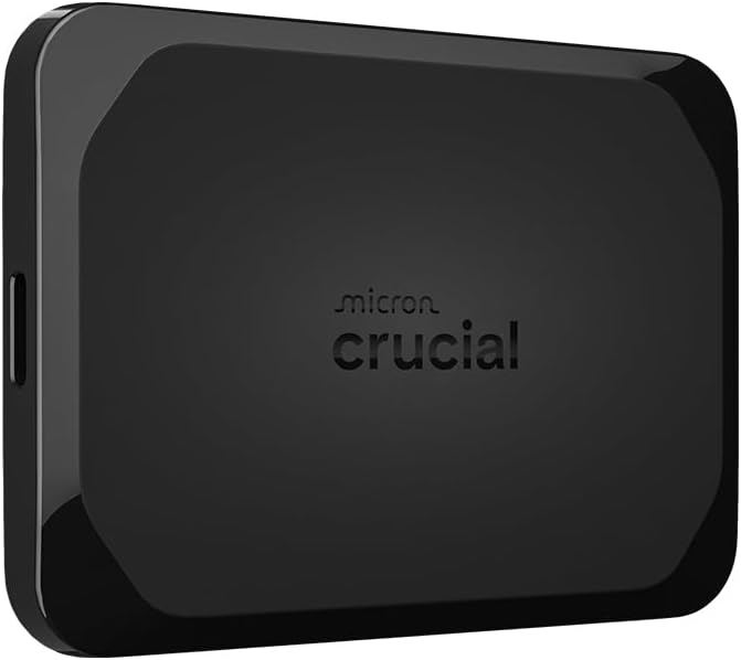 Crucial X10 4TB Portable SSD, Up to 2,100MB/s, USB 3.2 USB-C, External Solid State Drive, Compatible with Windows, Mac & Android, Durable Storage for Games, Photos & Files, Black – CT4000X10SSD9C02