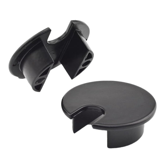 HAHIYO 2Pcs 1.38Inch/35mm Black Zinc Alloy Desk Grommet Wire Grommet Cable Management Cord Hole Cover Desk Wire Hole Insert Wire Organizer for Computer Office Home School Equipment Systems