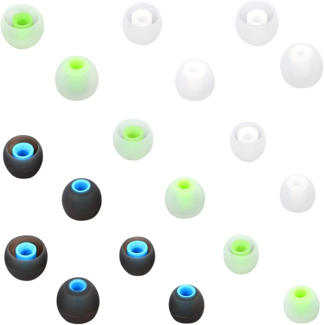 Earbuds Replacement Tips Silicone Earbud Tips Ear Gels Fit for Inner Hole from 3.8mm - 5.1mm Earphones 9 Pairs S/M/L