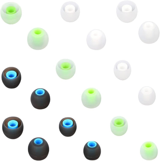 Earbuds Replacement Tips Silicone Earbud Tips Ear Gels Fit for Inner Hole from 3.8mm - 5.1mm Earphones 9 Pairs S/M/L