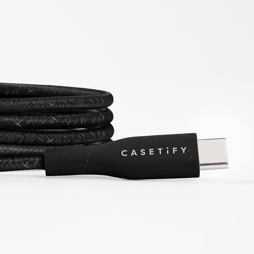 CASETiFY Powerthru USB-C to USB-C Cable (1m/3.3ft) - Black