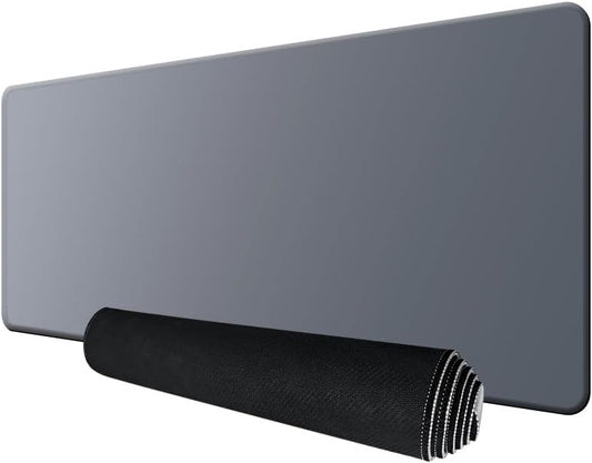 Galdas Gaming Mouse Pad XXL XL Large Long Extended Big Mousepad Non-Slip Rubber Keyboard Mouse Pad with Stitched Edges for Laptop Home Office (31.5x11.8x0.08 Inch) -Grey