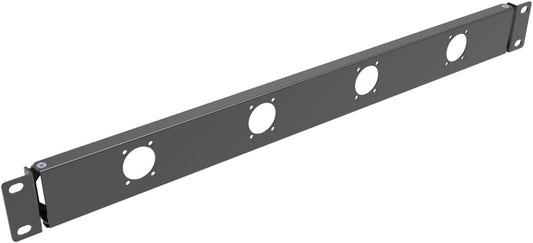 1U Hinged 4D Rack Panel 4 D-Series XLR HDMI Audio Rack Mount Panel for 19 inches Rack Mount (4D)