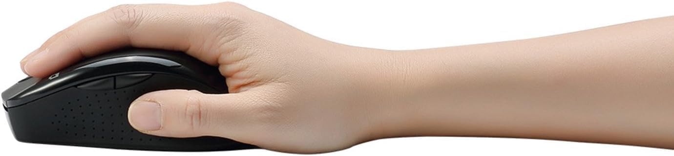 Adesso iMouse M20B - Wireless Ergonomic Optical Mouse, Black