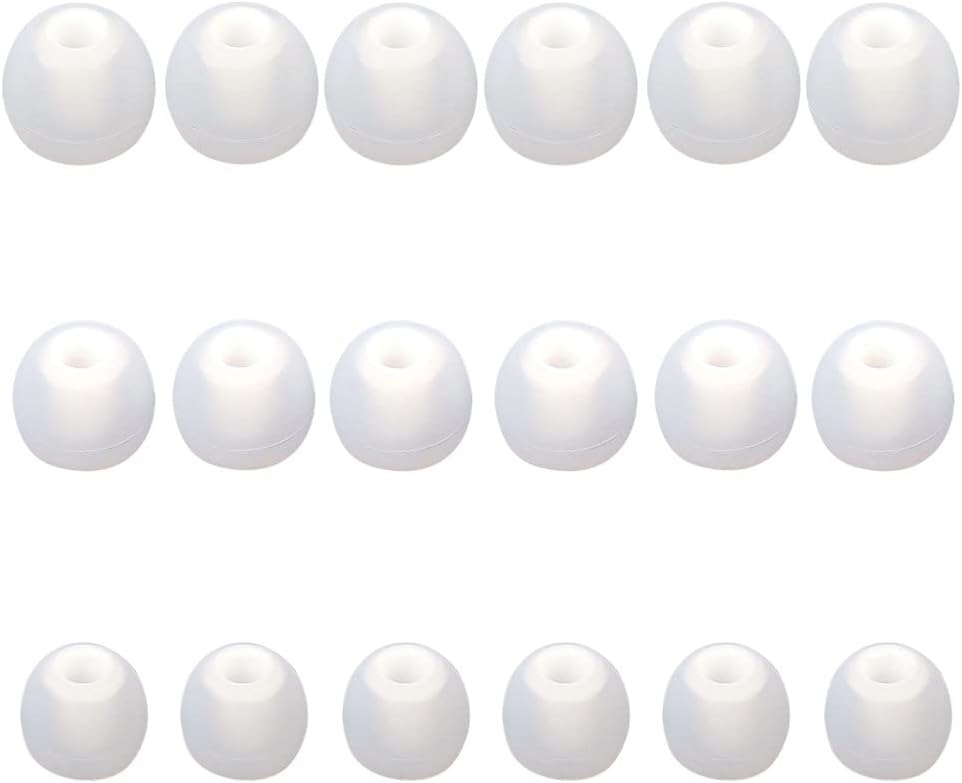 Earbud Replacement Tips Silicone Earbud Tips Ear Bud Covers Fit Most in-Ear Earbuds(Inner Hole 3.8mm -5.1mm) Headphone Ear Tips 9 Pairs S M L