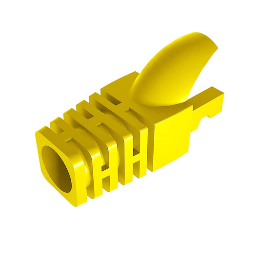 50 Pcs Cat5 Cat5E Cat6 Strain Relief Boot, RJ45 Plug Connector Cover Modular Network Plug Connector Cap Cable Connector Boots, Yellow