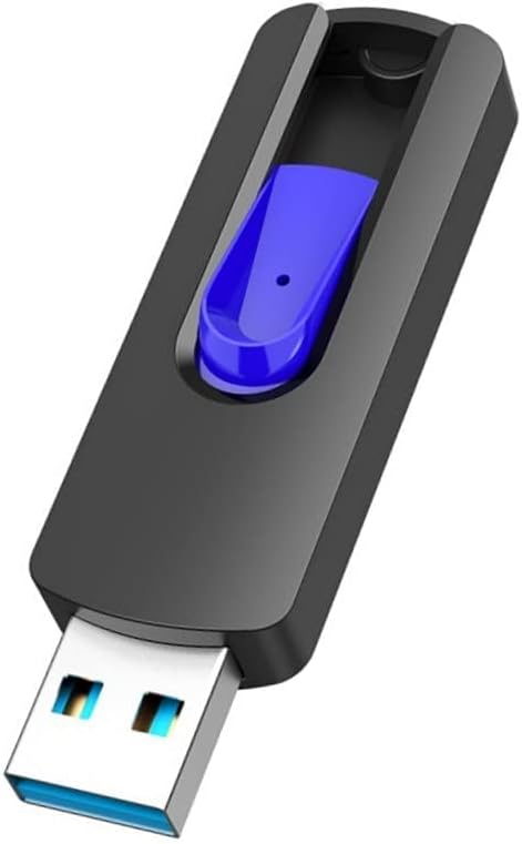 JUANWE Flash Drive 64GB USB 3.0 Flash Drive Retractable Slide Memory Stick 64GB Memory Stick for Computers Zip Drive USB Jump Drive Pen Drive Blue