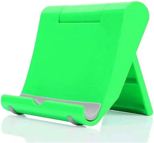 Cell Phone Stand for Desk Foldable Cell Phone Holder Desk Tablet Holder Mobile Phone Dock, Multi-Angle Universal Adjustable Tablet Dock Compatible with Most Cell Phones (Green)