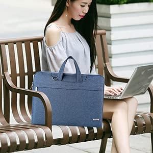 Voova Laptop Bag 15.6 Inch, Waterproof Computer Sleeve Carrying Case with Shoulder Straps & Handle Compatible with Macbook Air 15 M2/M3/M4, MacBook Pro 15/16, 15-16 Inch Hp Dell Lenovo Asus, Blue