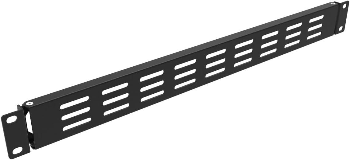 1U Hinged Vented Rack Mount Blank Panel Spacer for 19in Server Rack or Network Cabinet (1U Vented Blank Panel)