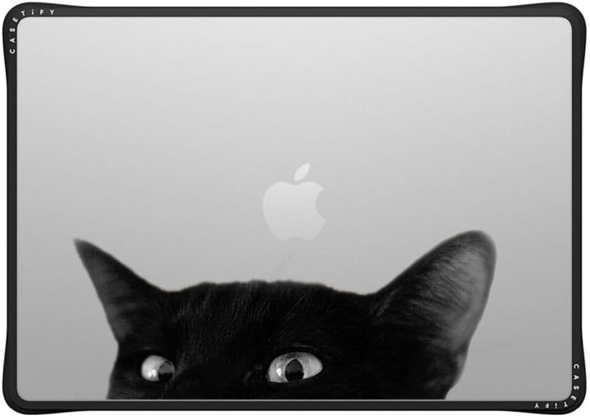 CASETiFY Impact MacBook Air 15" (M2-M4) Case [Cushioned Impact Corners/Scratch-Resistant/Anti-Slip Grip] - CAT - Clear Black