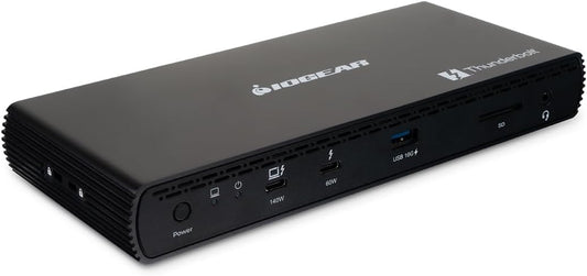 IOGEAR Quantum Thunderbolt 5 Dock Pro - 10 Devices - 80gbps - 2.5G - TB5 Host Dual 8K 60hz / Triple 4K Display 120hz - USB-A, SD 4.0, Audio - TAA - 140W Host Power - Includes PSU - Win 11 — GTD58KTAA