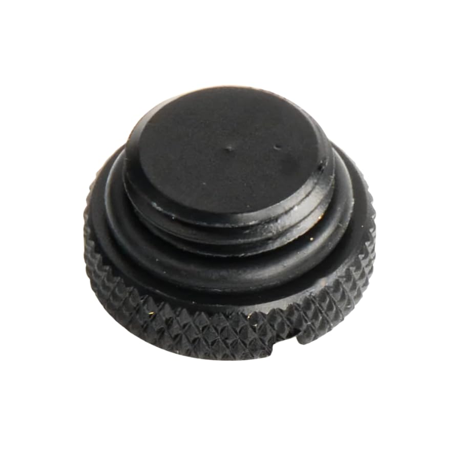 Dracaena.io 6 Pack G1/4" Thread, Thin Water Stop Plug Fitting with Coin Slot for Computer Water Cooling System, Durable Brass/Copper Material, Black