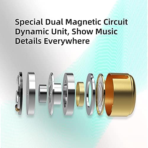 keephifi KZ EDX Pro in Ear Monitors Wired Headphones Dual DD in Ear Earphones HiFi Stereo Stage Earbuds Wired with Detachable for Musicians Audiophiles Music Enthusiasts (Black, No Mic)