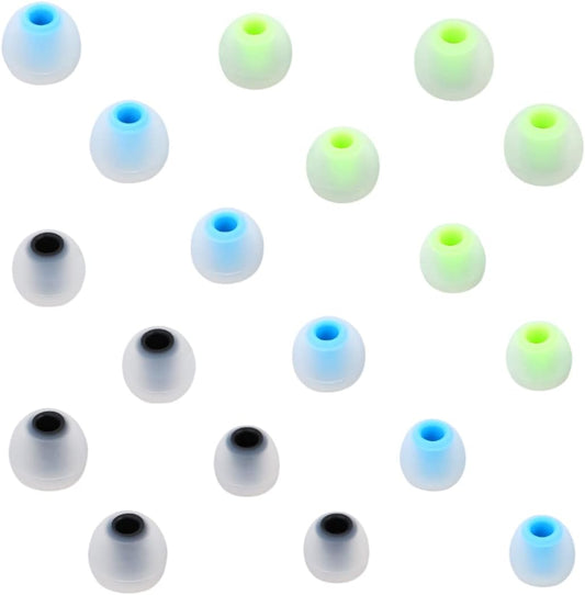 Earbuds Replacement Tips Silicone Earbud Tips Ear Gels Fit for Inner Hole from 3.8mm - 5.1mm Earphones 9 Pairs S/M/L