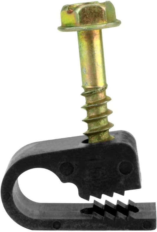 Skywalker Flexible Single Cable Screw Clips (Pack of 100 / Black)