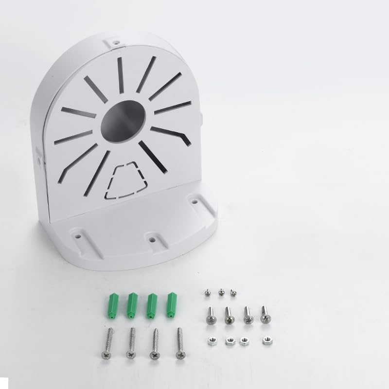 Indoor Outdoor Camera Bracket ABS Plastic Wall Mount L-Shaped Bracket for Security Dome IP Camera Mounting, Junction Box Cable Management (4.5in-SL-4PACK)