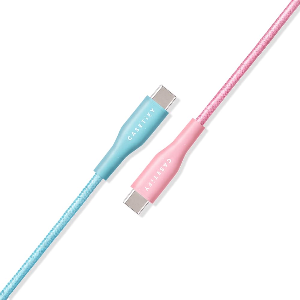 CASETiFY Powerthru USB-C to USB-C Cable (2m/6.6ft) - Cotton Candy