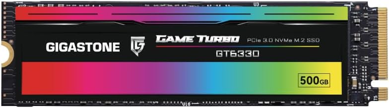 Gigastone M.2 SSD 500GB PCIe 3.0 NVMe SSD 3,000MB/s Internal Gaming Solid State Hard Drives Upgrade PC Laptop Storage High Speed Response for Gamers Graphic Design Creators IT Pros PCIe Gen3x4