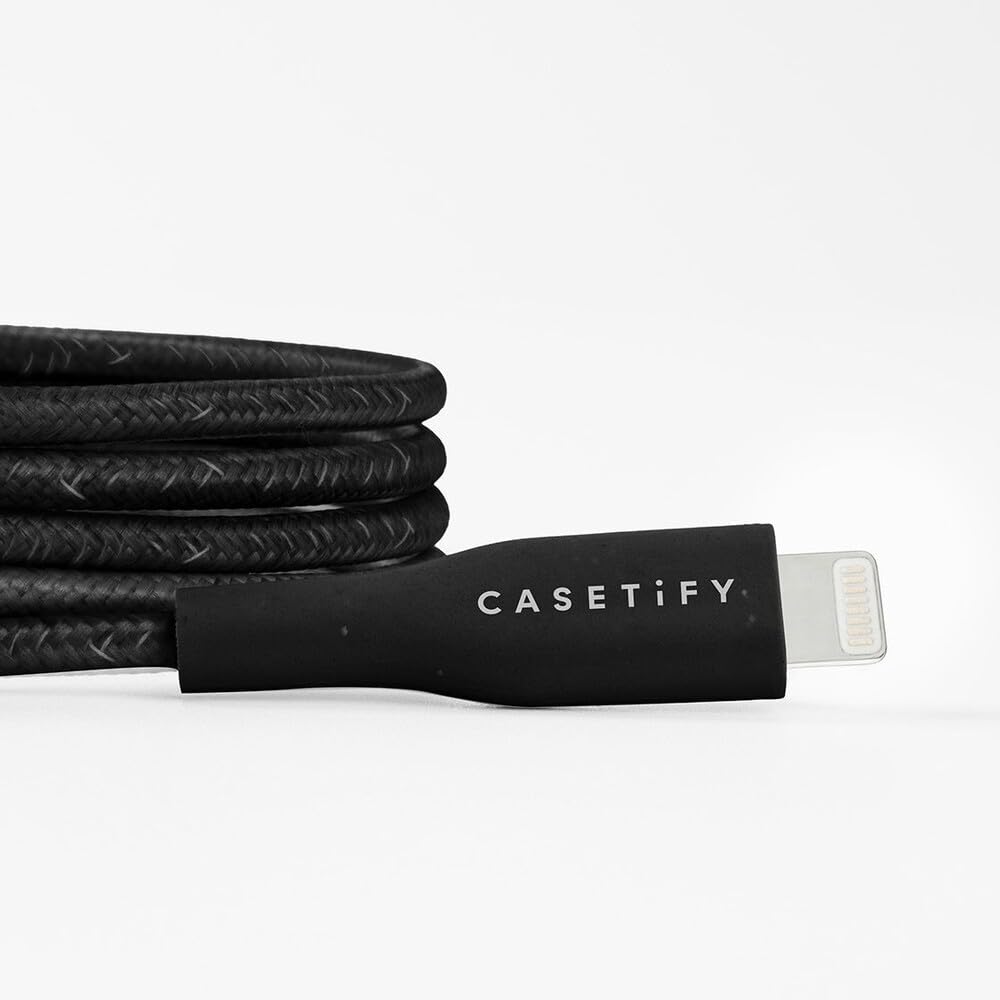 CASETiFY Powerthru USB-C to Lightning Cable (1m/3.3ft) - Black