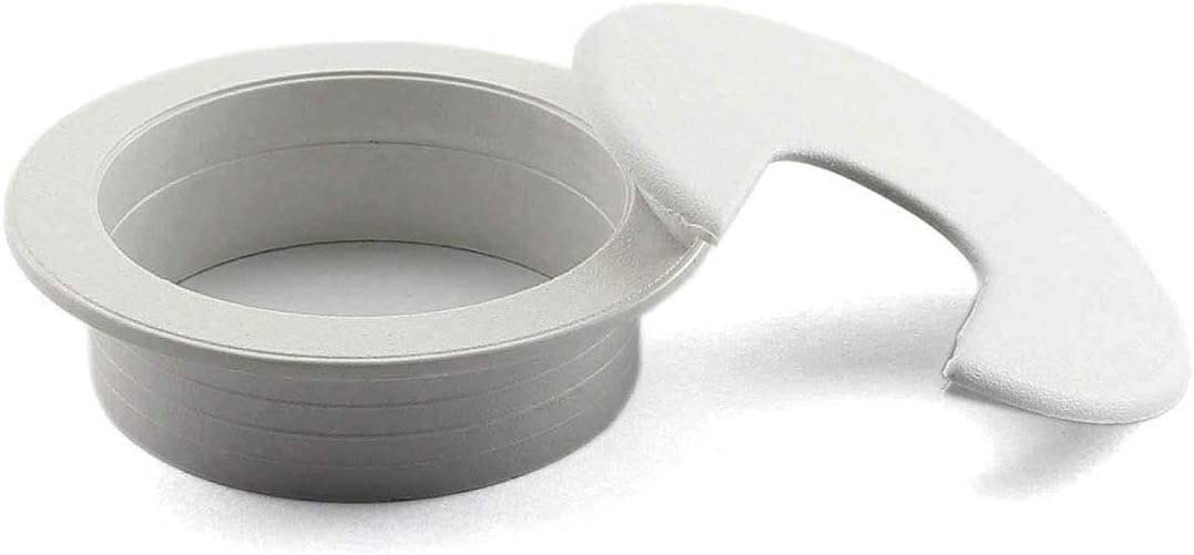 2pcs 2 Inch Desk Wire Cord Cable Grommets Hole Cover for Office PC Desk Cable Cord Organizer Plastic Cover (Grey-2Pcs)