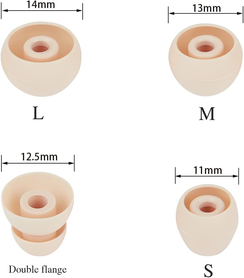 Earbud Tips Earbud Replacement Tips Replacement Earbud Tips Silicone Earbud Tips Headphone Covers Replacement Ear Pads Compatible with Powerbeats Pro Beats Wireless Earphone Headphones 4 Pairs(Gold)