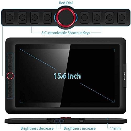 15.6" Drawing Tablet with Screen XPPen Artist 15.6 Pro Tilt Support Graphics Tablet Full-Laminated Red Dial (120% sRGB) Drawing Monitor Display 8192 Levels Pressure Sensitive & 8 Shortcut Keys