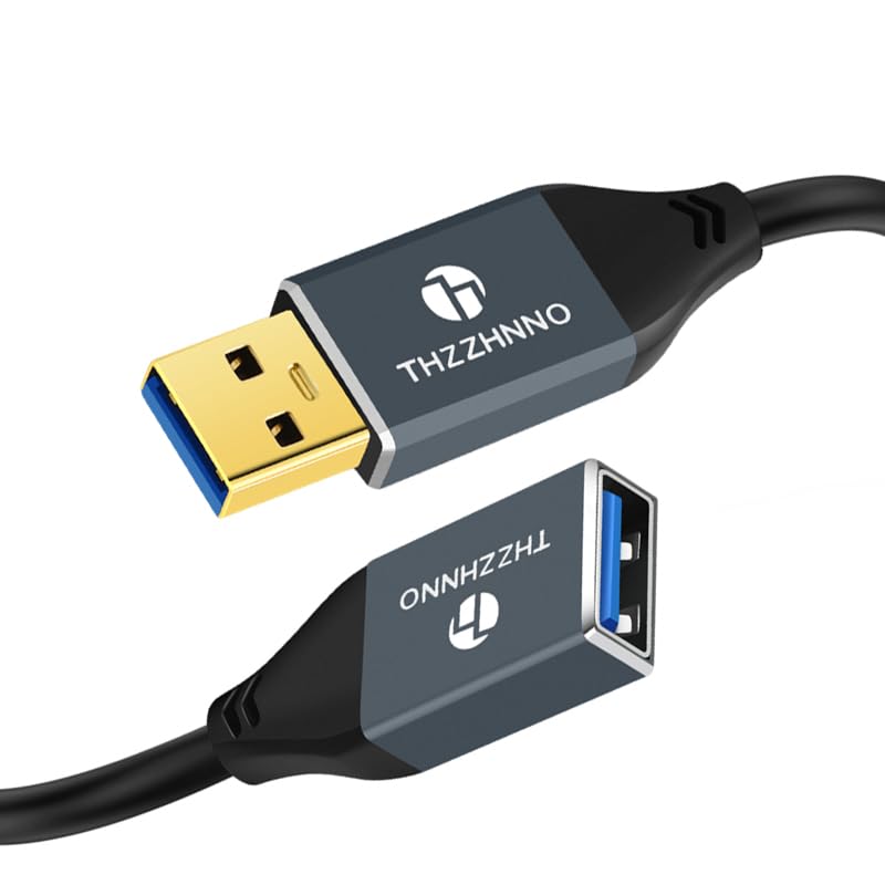 Coiled USB Extension Cable, 5Gbps Retractable USB A Male to Female Data Transfer Cord for Keyboard, Mouse, PlayStation, Xbox, Flash Drive, Printer, Camera(Extend up from 0.75FT to 3.3FT)