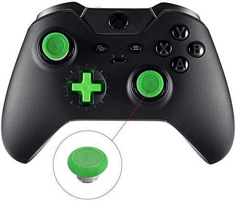 eXtremeRate 8 in 1 Green Metal Magnetic Thumbsticks Analog Joysticks for Xbox One, for Xbox Series X|S and PS4 Controller with T8H Cross Screwdrivers